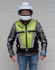 Isle of Man themed heavy Leather Motorcycle J...