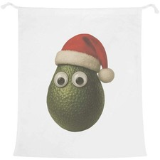 Image of 'Funny Festive Avocado' Laundry / Washing / Storage Bag (LB00042553)