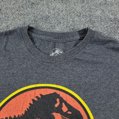 T-shirt Jurassic Park Homme – Beige, Taille M, Graphique, 100% Coton (Très Bon État)