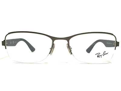 Ray-Ban Eyeglasses Frames RB6309 2620 Matte Navy Blue Gray Half Rim 52-18-140