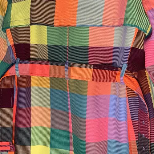 Gabardina Boden neón con cinturón para mujer talla 12 pequeña EE. UU. - cuadros multicolores - Imagen 21 de 23