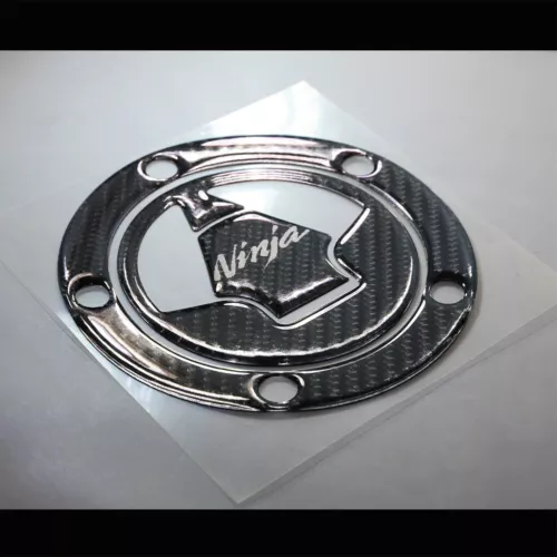Real Carbon Fiber Gas Tank Pad+Fuel Cap Cover Guard 07+Ninja ZX-6R/10R/14R/650 - Picture 5 of 11