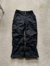 Boys REI Snow Ski Pants Lined Black Size 10-12 Unused Growth Adjustable Perfect 