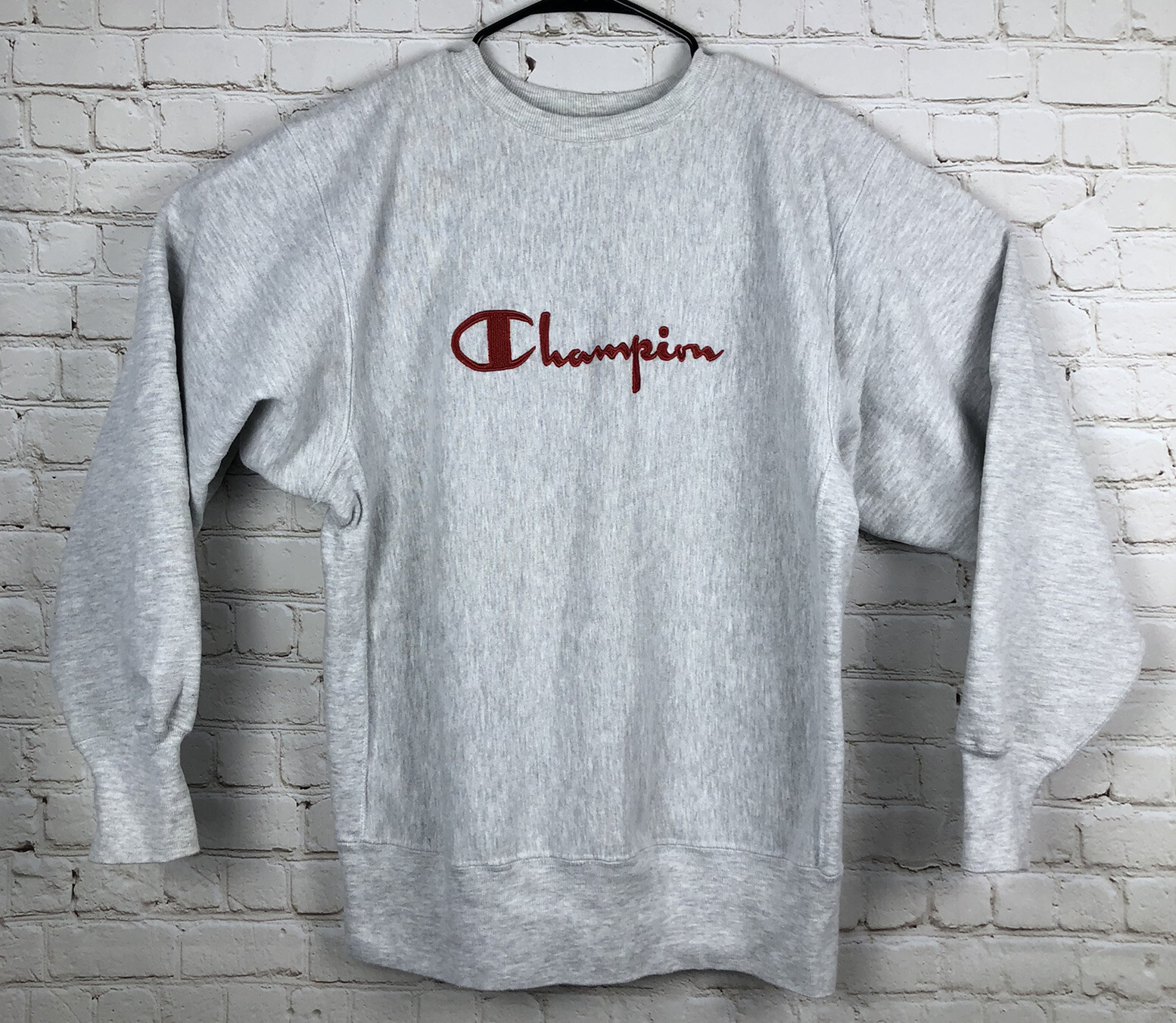 Vintage 80s Champion Reverse Weave XL Crewneck Sweatshirt Solid Gray Made In USA