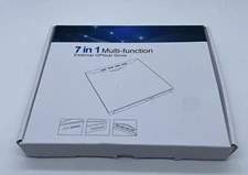 External Optical Drive 7 in 1 Multi-Function 5V 4 Hub Open Box