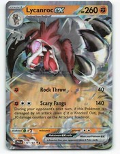 2023 Pokemon, Paldea Evolved, #117/193 Lycanoc EX, Holo Double Rare