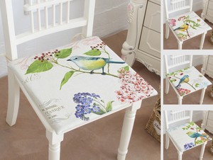 French Country Birds Chair Cushion Seat Pads Tie On Garden Dining