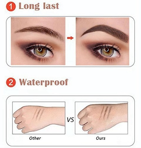 Microblading Tattoo Eyebrow Ink Pen Long Lasting Eye Brow 3D Fork Makeup Pencil - Picture 3 of 17