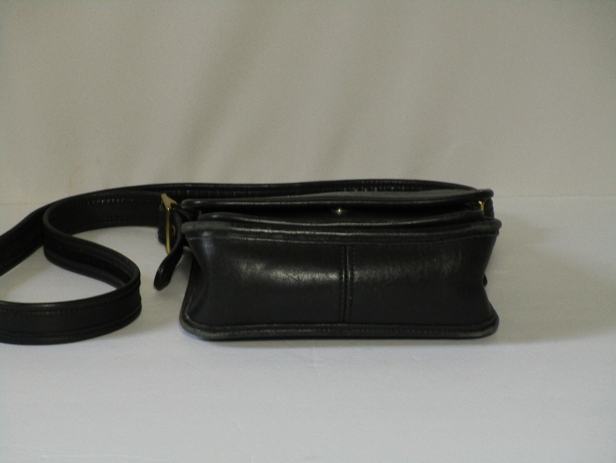 Vintage COACH Legacy Studio Flap Purse Cross Body Bag Black