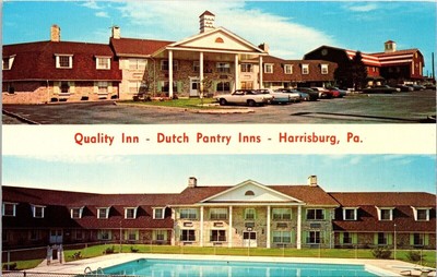 Quality Inn Dutch Pantry Inns Harrisburg PA Pennsylvania Dual View Postcard UNP