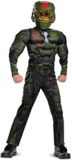 Spartan Jerome Muscle Halo Military Soldier Fancy Dress Halloween Child Costume
