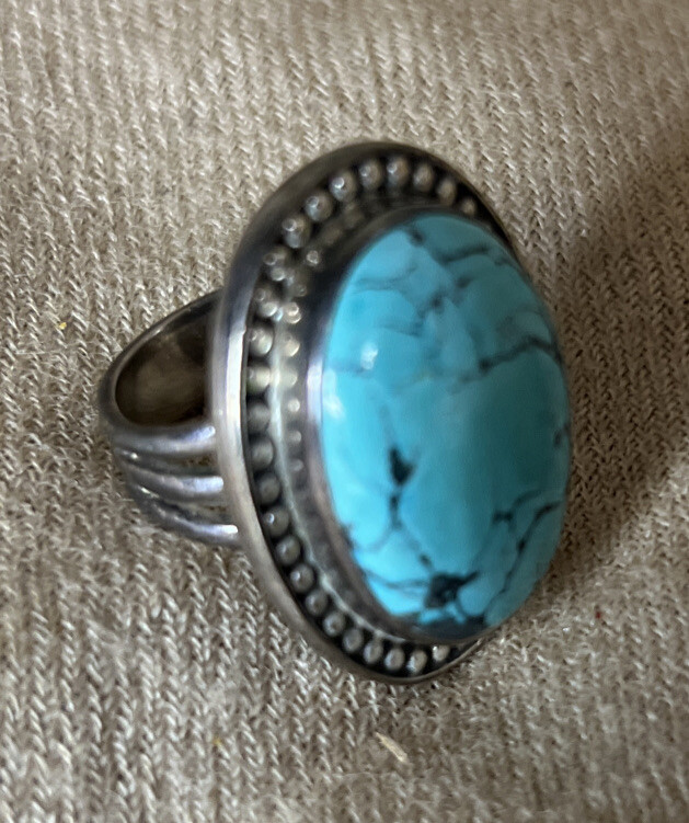 Nicky Butler stamped NB 925 India Turquoise ring 1291/2500