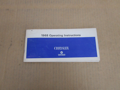 1968 Chrysler Newport New Yorker Town & Country owners manual ORIGINAL