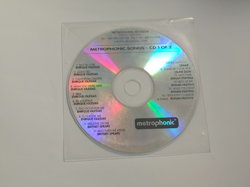 UNRELEASED CD PROMO SONGS CELINE DION BRITNEY SPEARS ENRIQUE IGLESIAS METROPHONI