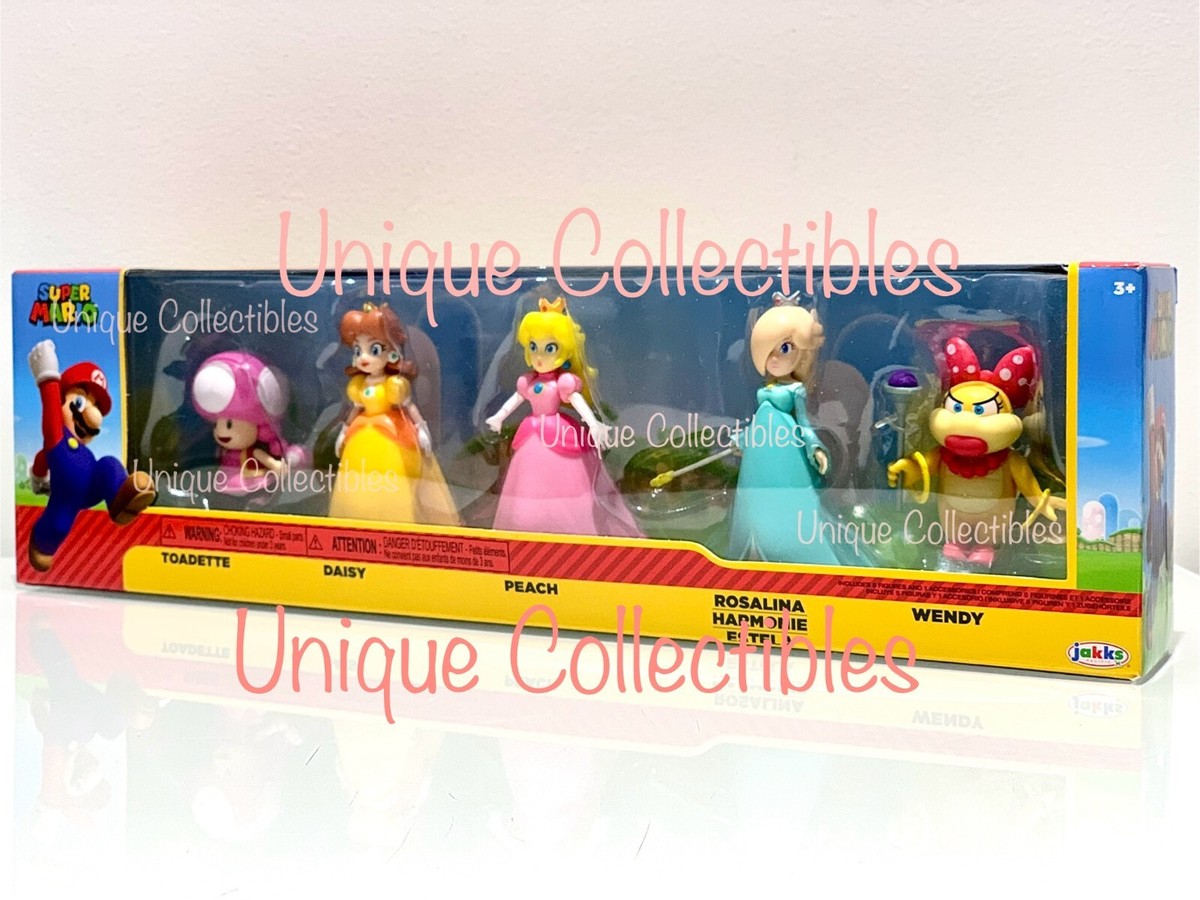 Super Mario Peach Multipack Rosalina Daisy Toadette Wendy Figure
