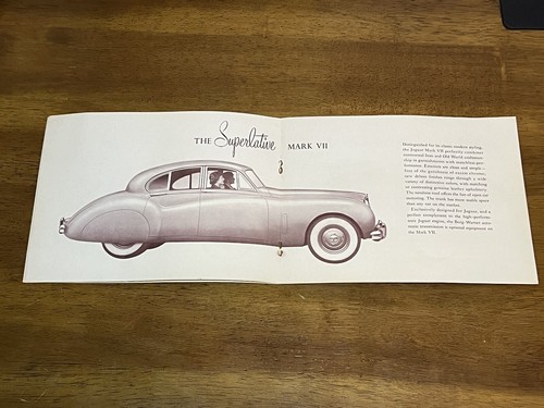 Folleto de ventas original Jaguar XK120 y MK7 de los años 50 - The Distinguished British - Imagen 3 de 8