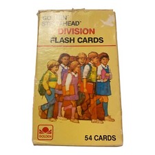 1984 Golden Step Ahead Division Flash Cards 54 Cards Vintage Learn School Math
