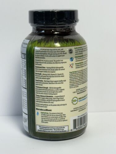 Irwin Naturals Testerone Up Hombres Mayores de 40 ENERGÍA + 60 Cápsulas Blandas Líquidas Exp. 03/2025 - Imagen 3 de 15