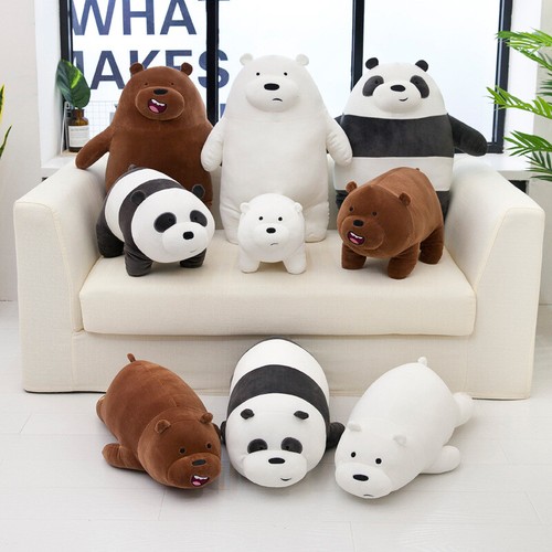 25-60CM We Bare Bears Best Gift Bear Plush Stuffed Soft Doll Pillow Animal ToyAA - Picture 1 of 24