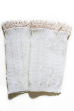 Lady's Fashion Designed Leg Warmer-White