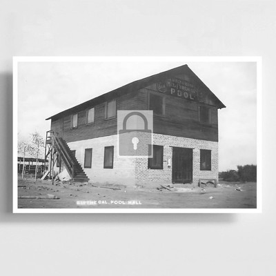 Pool Hall Blythe California CA - REPRINT