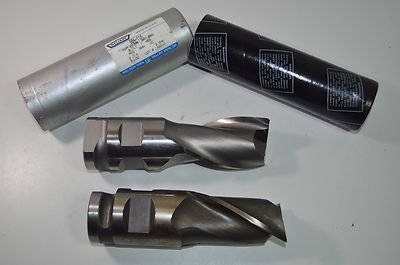 Lot of 2 Weldon Milling Cutter End Mill RH 2 Flute 2'' Dia/Shk 3'' LOC HSS B64-11A