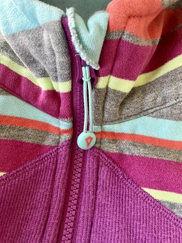 IVIVVA BY LULULEMON GIRLS SCUBA THICK Full ZIP HOODIE Striped GIRLS SZ 10 - Picture 6 of 10