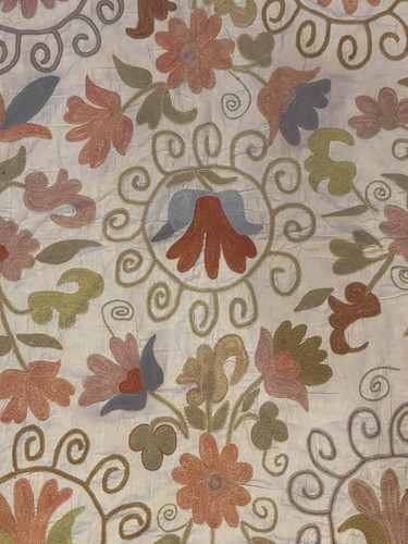 Antique Vintage Uzbek Embroidery Suzani Bed Cover Table Cloth Throw. 160/127cm - Picture 5 of 14