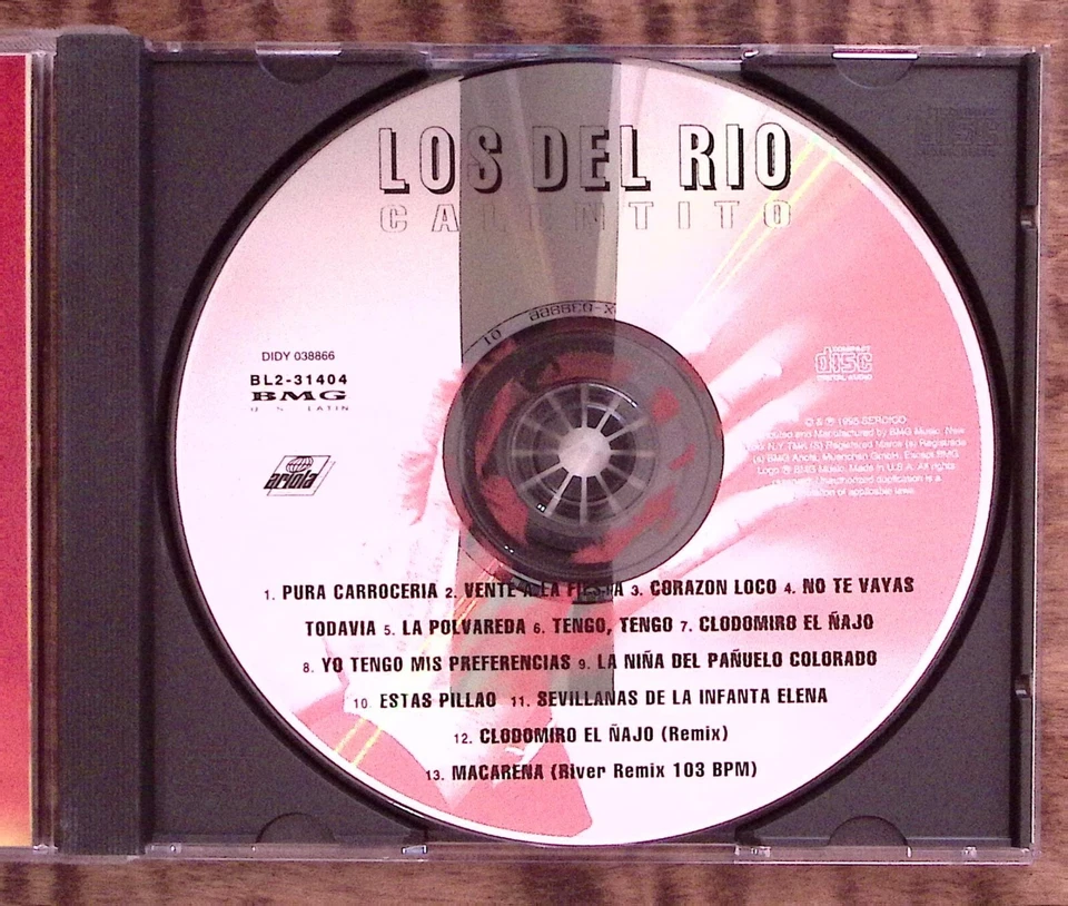 LOS DEL RIO CALENTITO BMG US LATIN CD 2736 Foto 4 de 4