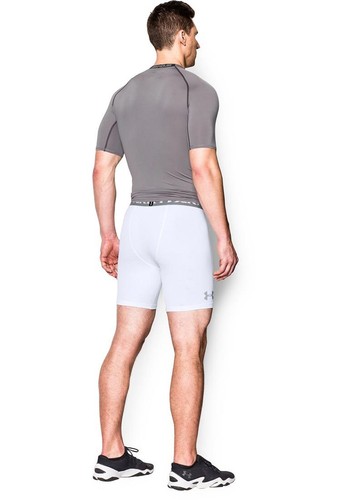 Pantalones cortos de compresión reversible para hombre Under Armour UA HG CoolSwitch blancos - Imagen 2 de 6