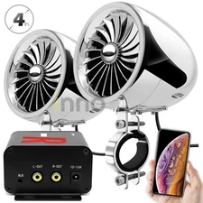Waterproof Bluetooth Motorcycle Stereo Speakers Audio Radio System ATV 4 Wheeler