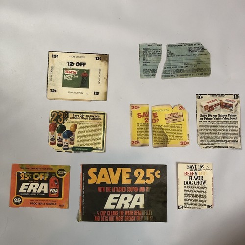 Lot Of 7 VTG Vintage Store Grocery Food Coupons 1 Rebate 1975 1976 Era 