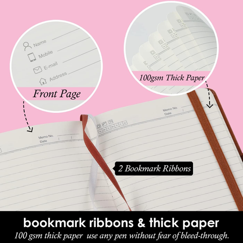 3er Pack Pocket Notizbuch Zeitschriften, kleine Notizblock Notizbücher zum Notieren, A6 Min - Bild 3 von 12