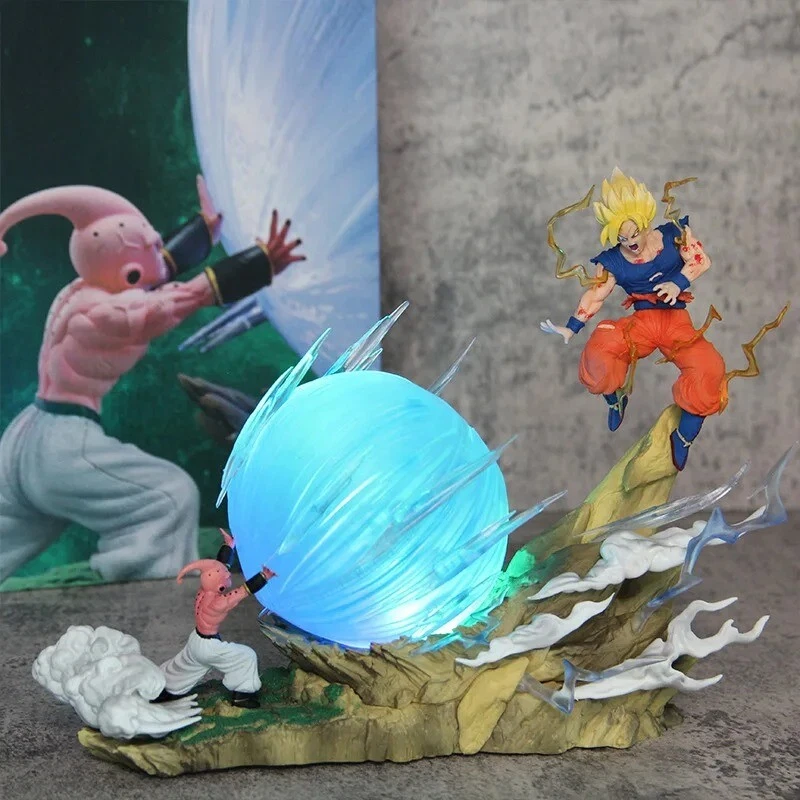 21cm Dragon Ball Z Son Goku vs Buu Action Figure PVC Battle Statue Collectible - Image 2 of 4