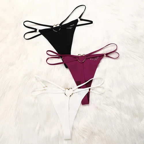 Sexy Women G String Briefs Ice Silk Panties Girls Underwear Thong Underpants - Afbeelding 6 van 14