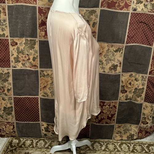 Stark X Hi-Lo Front Knot Tunic Top Women's XS Extra Small Light Pink Viscose - Picture 6 of 15