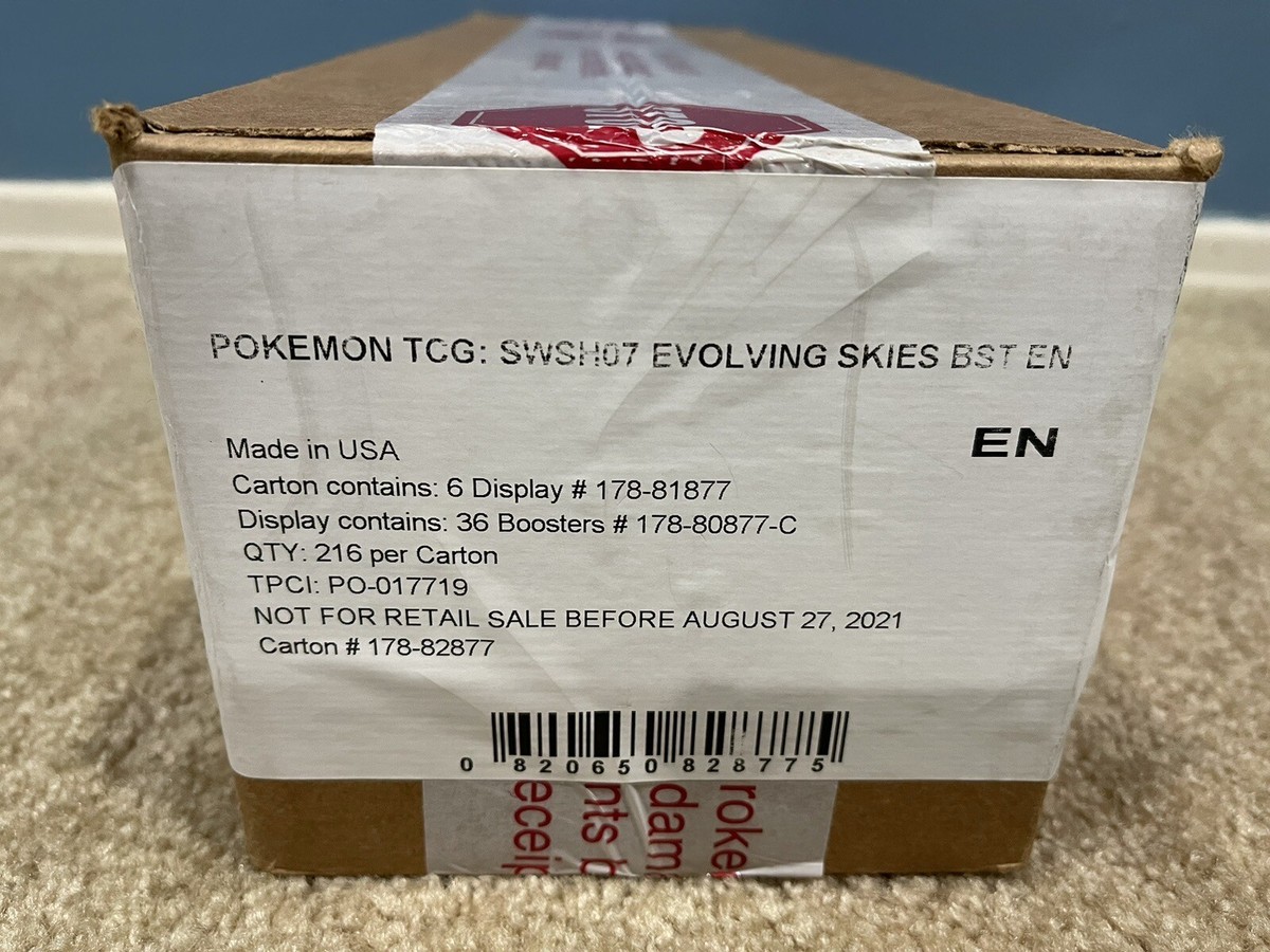 ポケモンカード　evolving skies booster box 未開封 SWSH Evolving Skies Booster Box – Loose Packs Trading Co.