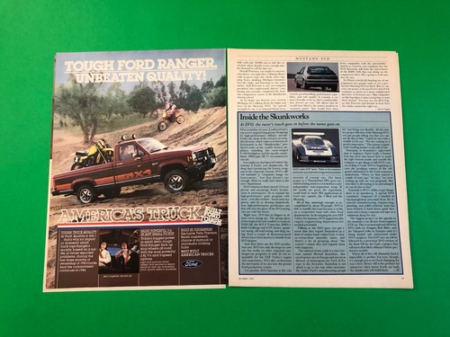 1984 FORD MUSTANG SVO ORIGINAL VINTAGE PRINT ADVERTISEMENT AD ROAD TEST 5 PAGE - Picture 3 of 4