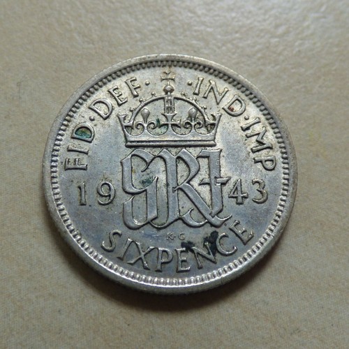 George VI Sixpence 6D Silber/ Cupro-Nickel Münzen Wählen Sie Ihr Datum 1937-1952 - Bild 94 von 273