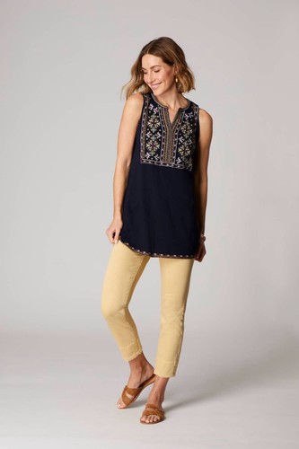 J. Jill - MT - NEW Very Beautiful Embroidered A-Line Knit Tunic - NWT (2H6) - Picture 4 of 8