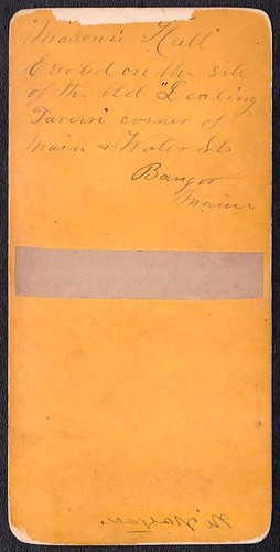 BANGOR MAINE 1870s PRIVATE PHOTO STEREOVIEW - Mason's Hall - Picture 3 of 3