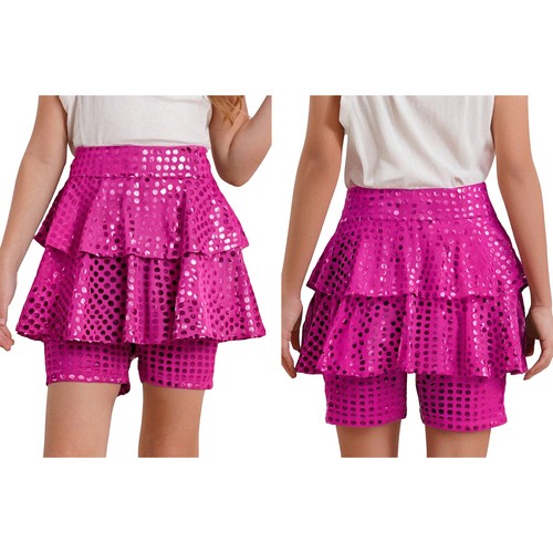 Kids Girls Underpants Hip Hop Skirt Dance Bottoms Cheerleading Shorts Modern - Picture 20 of 40