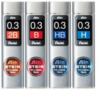 Pentel Druckbleistift-Feinmine AIN STEIN C273, Härtegrad: 2B