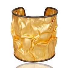 18k Gold Plated 925 Sterling Silver Traditional Cuff Bangle Exclusive Jewelry