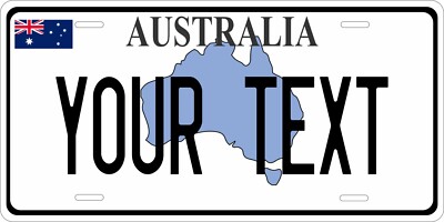 Australia Map License Plate Personalized Car Auto Bike Motorcycle Custom Tag