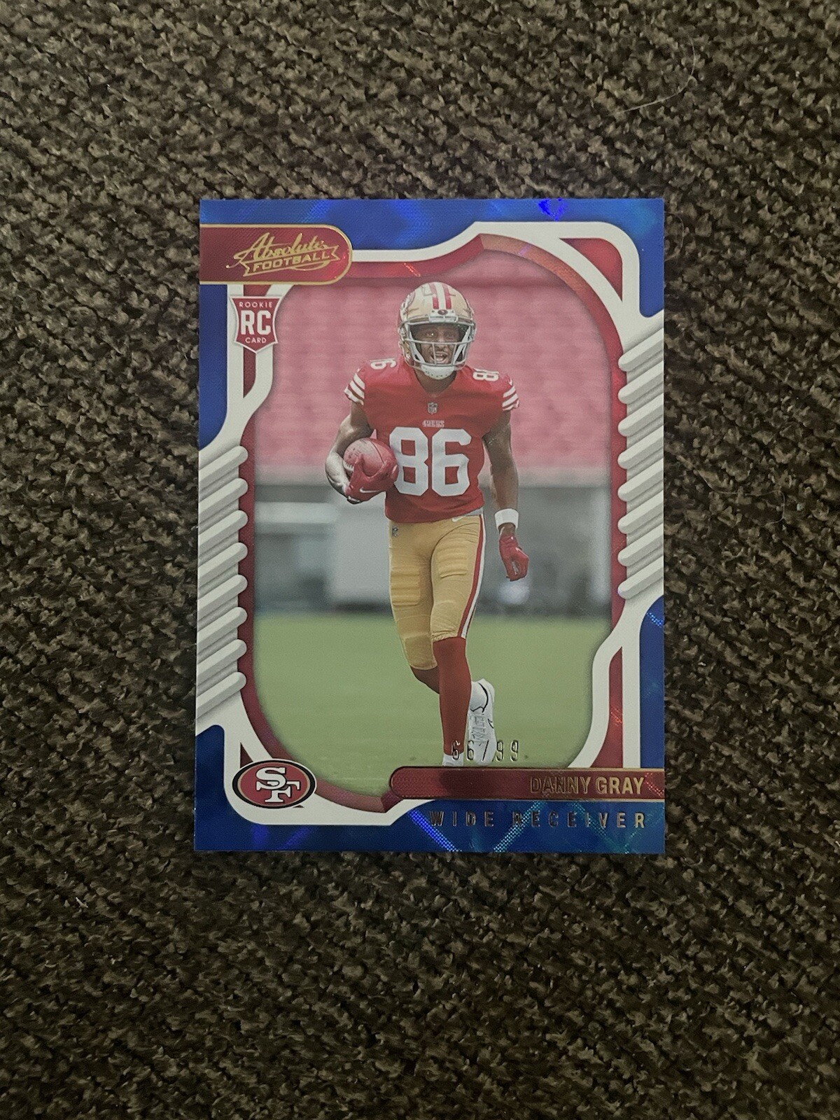 2022 Panini Absolute Football Danny Gray Blue Rookie 66/99