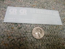 Herald King decals HO CR Services Committed to Quality  white  ZZ178