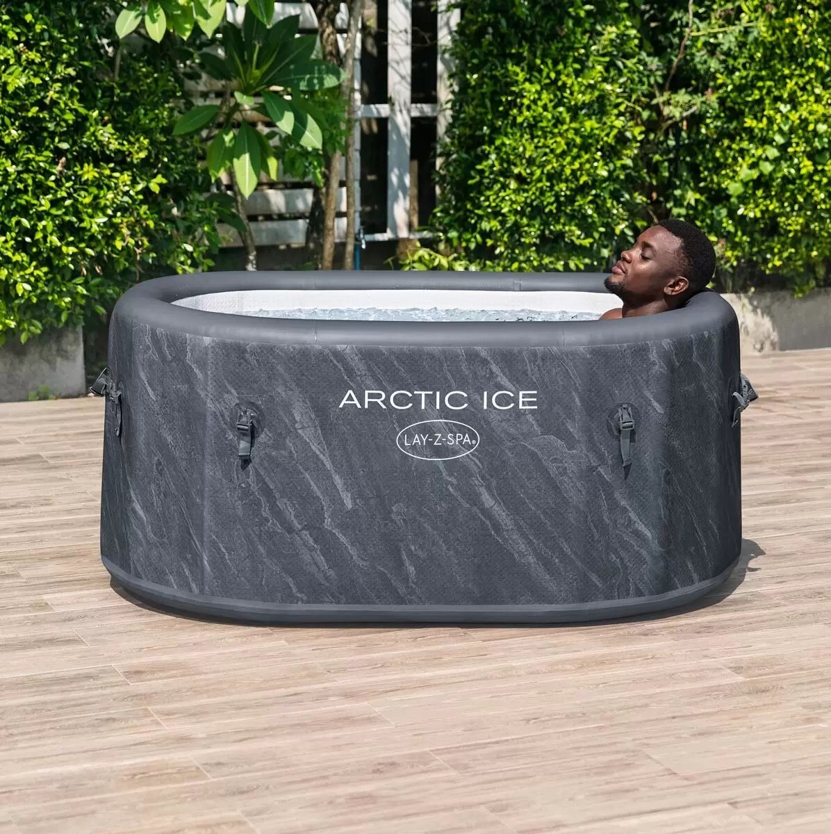 Lay Z Spa Arctic Baño de Hielo Exterior Inflado Rápido Bomba de Mano Duradera 420L