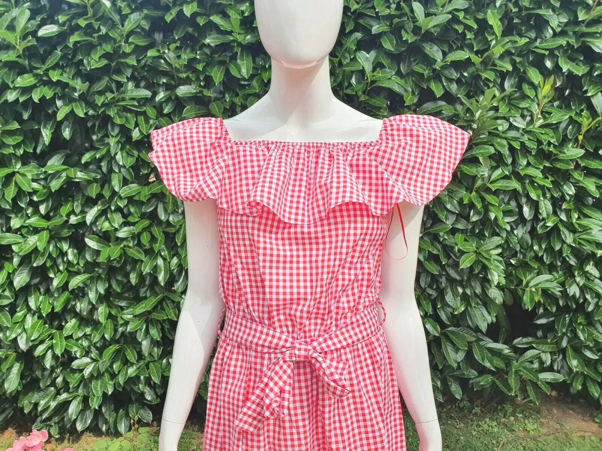 Robe vichy rouge sale