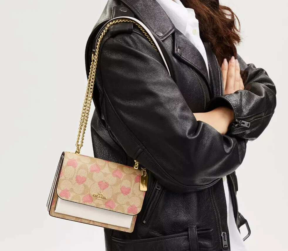Coach klare crossbody in signature canvas with rivets sale